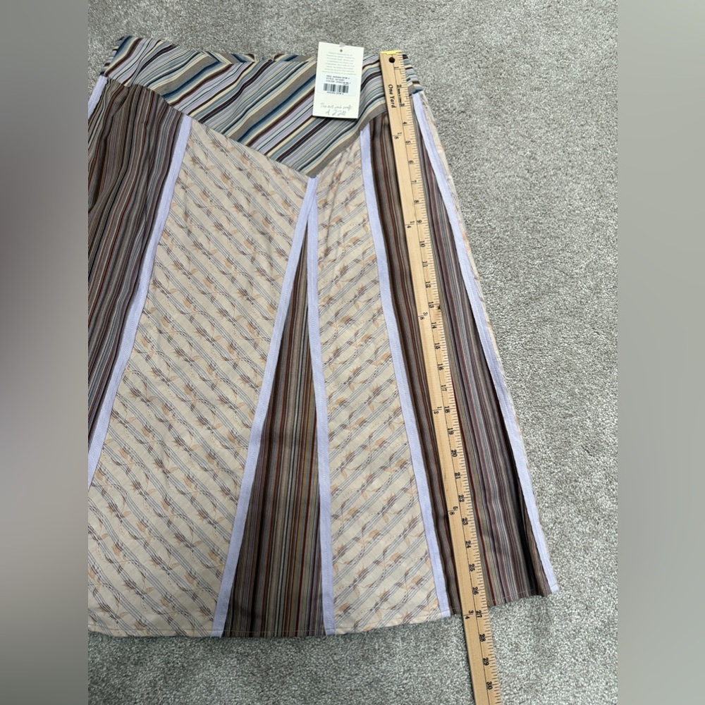 Vintage J. Jill - Cotton Striped Patchwork Skirt - size 4, NEW WITH TAGS - Picture 9 of 14